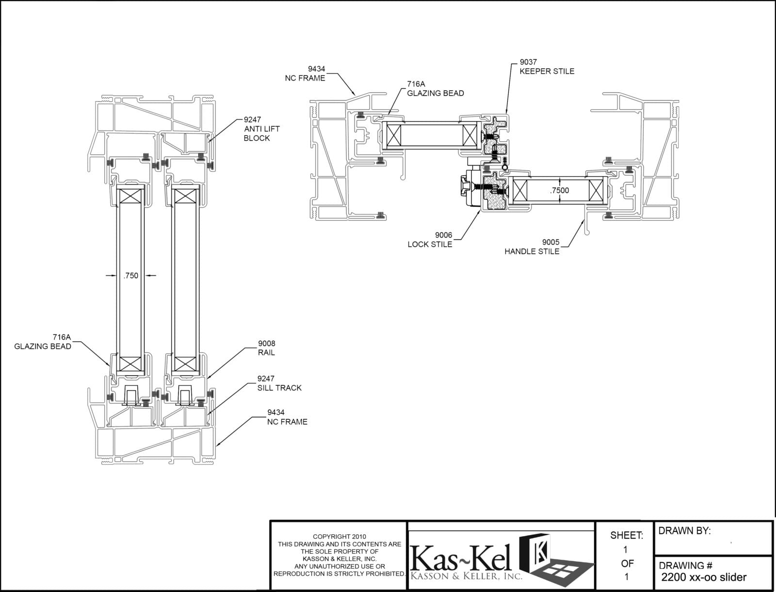 220 XX Slider Cross Section