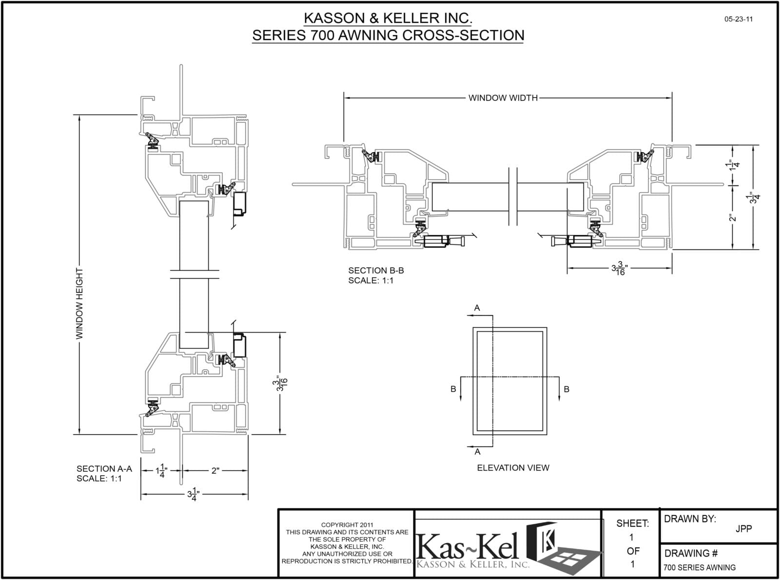 700 Awning Cross Section