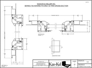 700 Awning with Trim Cross Section